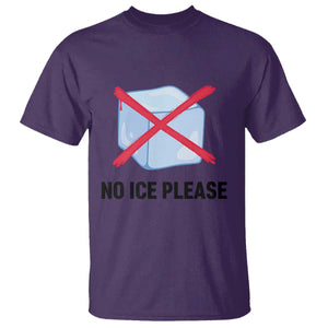 No Ice Please T Shirt Subtle Anti ICE Deportation Human Rights TS14 Purple Print Your Wear