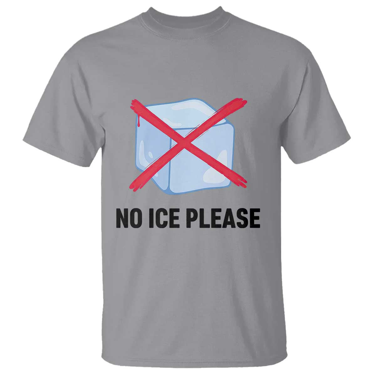 No Ice Please T Shirt Subtle Anti ICE Deportation Human Rights TS14 Sport Gray Print Your Wear