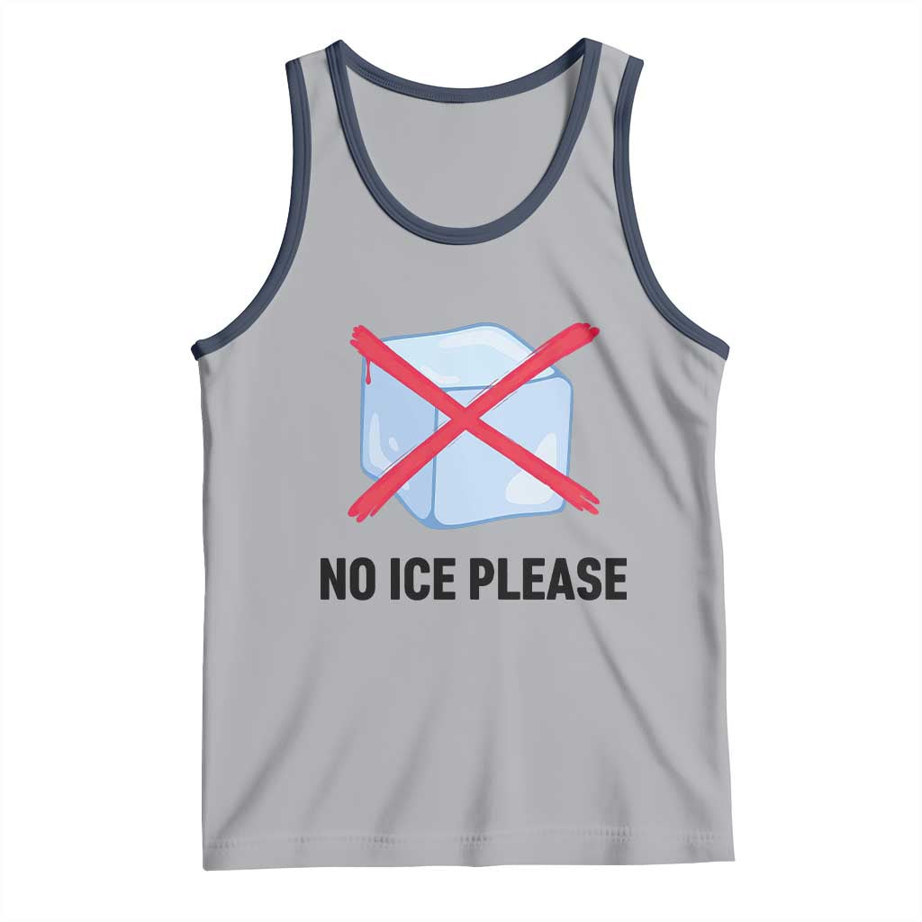No Ice Please Tank Top Subtle Anti ICE Deportation Human Rights TS14 Athletic Heather Navy Print Your Wear