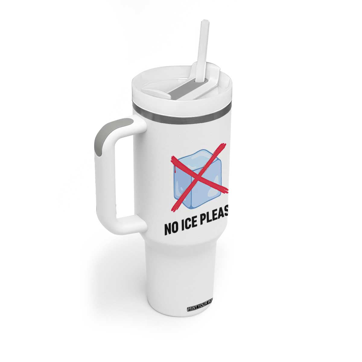 No Ice Please Tumbler With Handle Subtle Anti ICE Deportation Human Rights TS14 Print Your Wear