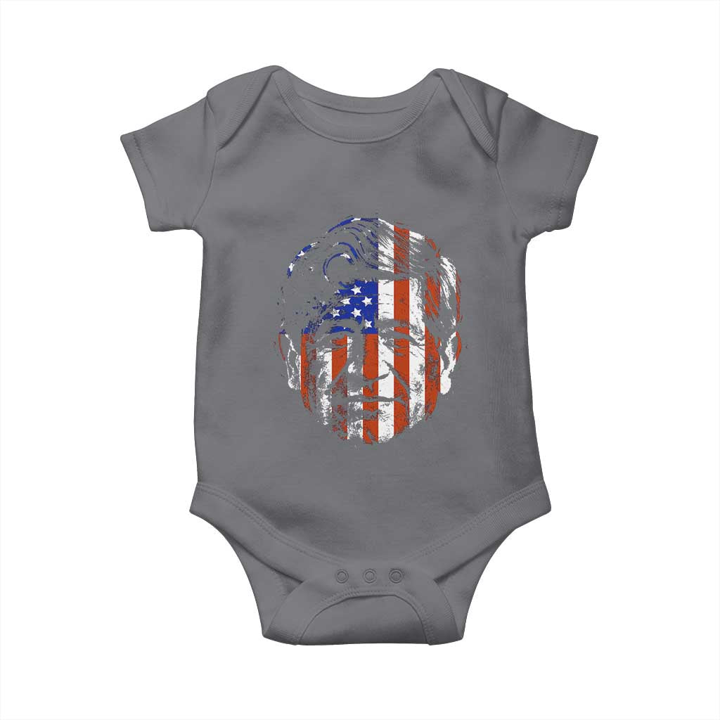 Cesar Chavez Baby Onesie Hispanic Heritage Month American Flag Portrait TS14 Charcoal Print Your Wear