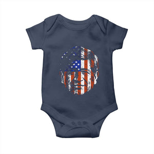 Cesar Chavez Baby Onesie Hispanic Heritage Month American Flag Portrait TS14 Navy Print Your Wear
