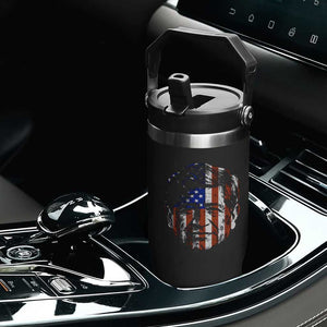 Cesar Chavez Flip Straw Tumbler Hispanic Heritage Month American Flag Portrait TS14 Print Your Wear