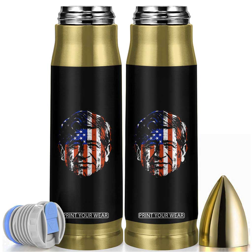 Cesar Chavez Bullet Tumbler Hispanic Heritage Month American Flag Portrait TS14 Black Print Your Wear