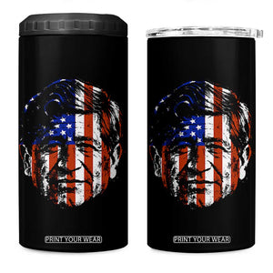 Cesar Chavez 4 in 1 Can Cooler Tumbler Hispanic Heritage Month American Flag Portrait TS14 One Size: 16 oz Black Print Your Wear