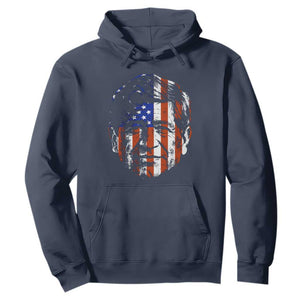 Cesar Chavez Hoodie Hispanic Heritage Month American Flag Portrait TS14 Navy Print Your Wear