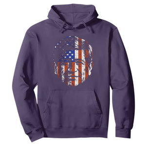 Cesar Chavez Hoodie Hispanic Heritage Month American Flag Portrait TS14 Purple Print Your Wear
