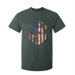 Cesar Chavez T Shirt For Kid Hispanic Heritage Month American Flag Portrait TS14 Dark Forest Green Print Your Wear