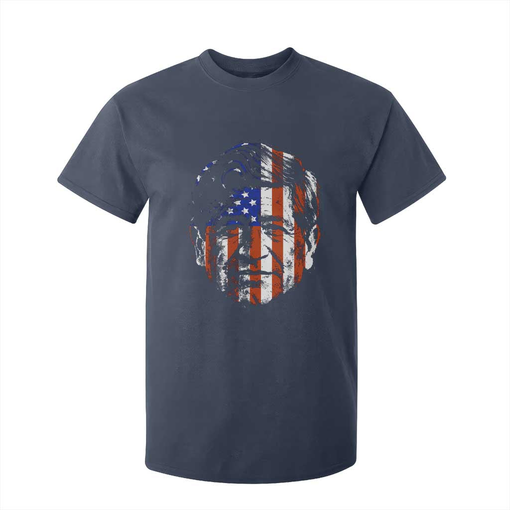 Cesar Chavez T Shirt For Kid Hispanic Heritage Month American Flag Portrait TS14 Navy Print Your Wear