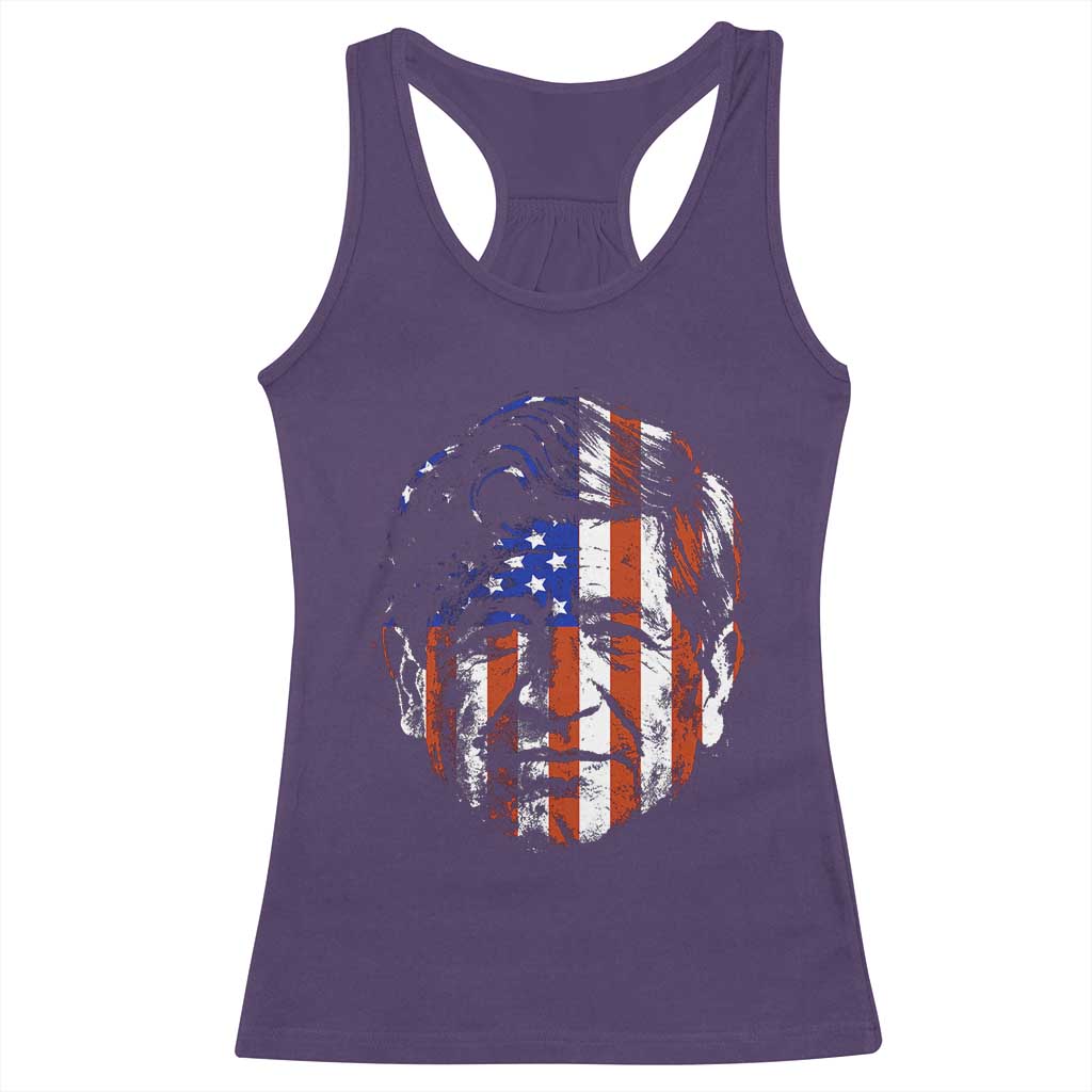 Cesar Chavez Racerback Tank Top Hispanic Heritage Month American Flag Portrait TS14 Purple Print Your Wear