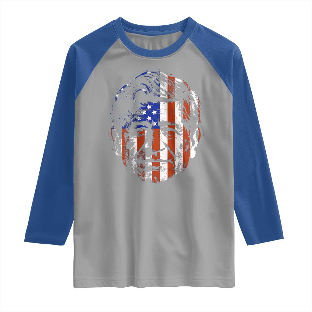 Cesar Chavez Raglan Shirt Hispanic Heritage Month American Flag Portrait TS14 Sport Gray Royal Print Your Wear