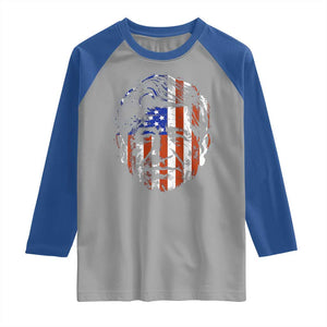 Cesar Chavez Raglan Shirt Hispanic Heritage Month American Flag Portrait TS14 Sport Gray Royal Print Your Wear