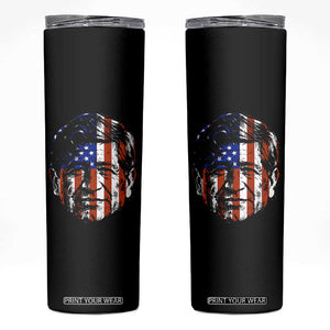 Cesar Chavez Skinny Tumbler Hispanic Heritage Month American Flag Portrait TS14 Black Print Your Wear