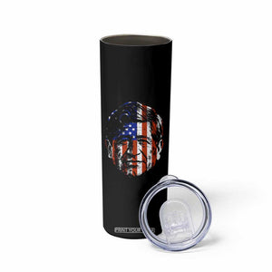 Cesar Chavez Skinny Tumbler Hispanic Heritage Month American Flag Portrait TS14 Print Your Wear