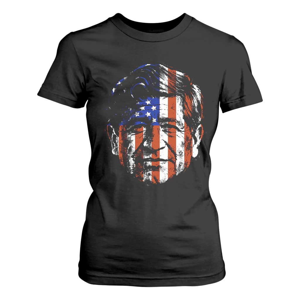 Cesar Chavez T Shirt For Women Hispanic Heritage Month American Flag Portrait TS14 Black Print Your Wear