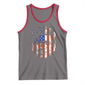 Cesar Chavez Tank Top Hispanic Heritage Month American Flag Portrait TS14 Deep Heather Red Print Your Wear
