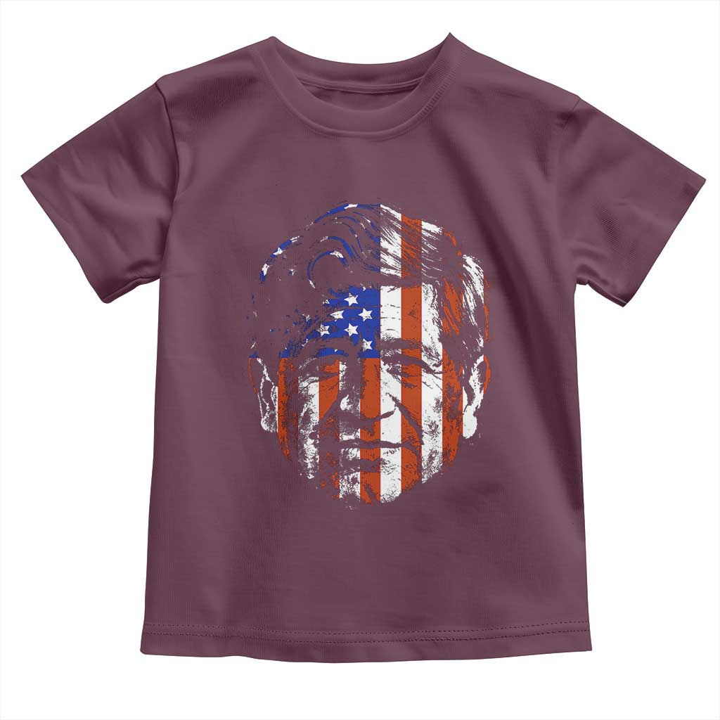 Cesar Chavez Toddler T Shirt Hispanic Heritage Month American Flag Portrait TS14 Maroon Print Your Wear