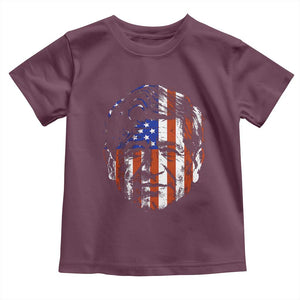 Cesar Chavez Toddler T Shirt Hispanic Heritage Month American Flag Portrait TS14 Maroon Print Your Wear