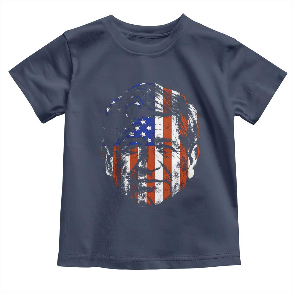 Cesar Chavez Toddler T Shirt Hispanic Heritage Month American Flag Portrait TS14 Navy Print Your Wear