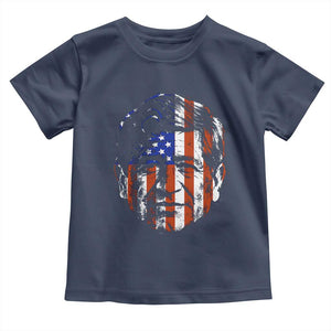Cesar Chavez Toddler T Shirt Hispanic Heritage Month American Flag Portrait TS14 Navy Print Your Wear