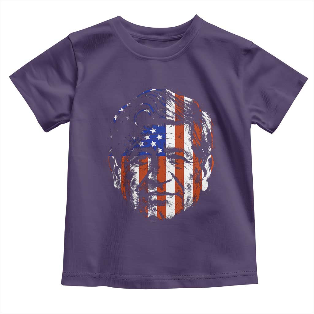 Cesar Chavez Toddler T Shirt Hispanic Heritage Month American Flag Portrait TS14 Purple Print Your Wear