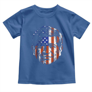 Cesar Chavez Toddler T Shirt Hispanic Heritage Month American Flag Portrait TS14 Royal Blue Print Your Wear