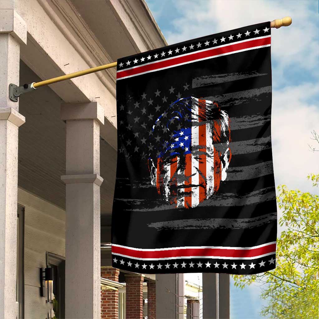 Cesar Chavez Garden Flag Hispanic Heritage Month American Flag Portrait TS14 Distressed Black Red Print Your Wear