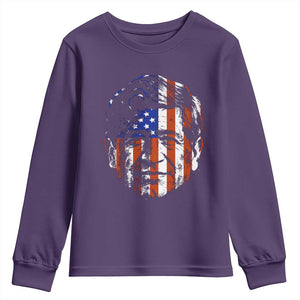 Cesar Chavez Youth Sweatshirt Hispanic Heritage Month American Flag Portrait TS14 Purple Print Your Wear