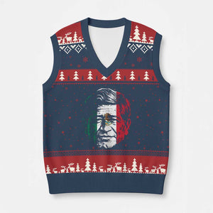 Cesar Chavez Day Mexican American Pride V-Neck Knit Sweater Vest TS14 Navy Red Print Your Wear