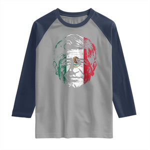 Cesar Chavez Day Mexican American Pride Raglan Shirt TS14 Sport Gray Navy Print Your Wear
