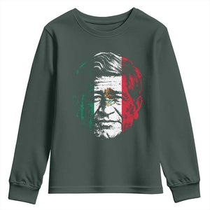 Cesar Chavez Day Mexican American Pride Youth Sweatshirt TS14 Dark Forest Green Print Your Wear