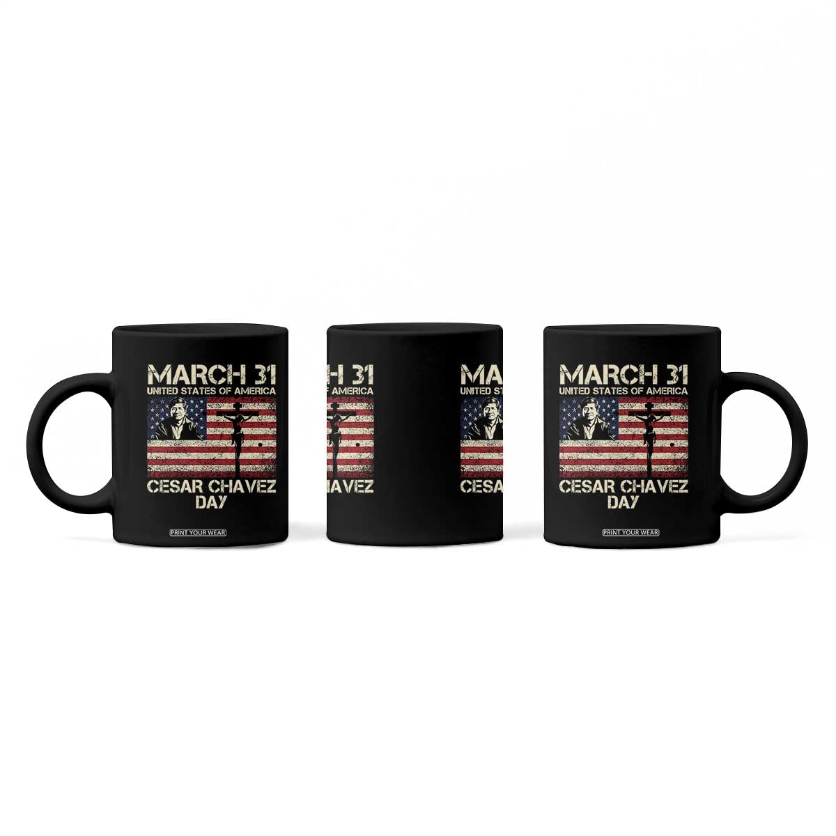 Cesar Chavez March 31 Celebration Coffee Mug Christian American Flag Religious TS14 Print Your Wear