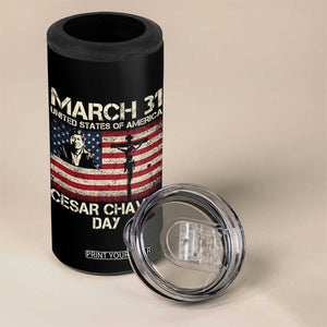 Cesar Chavez March 31 Celebration 4 in 1 Can Cooler Tumbler Christian American Flag Religious TS14 Print Your Wear