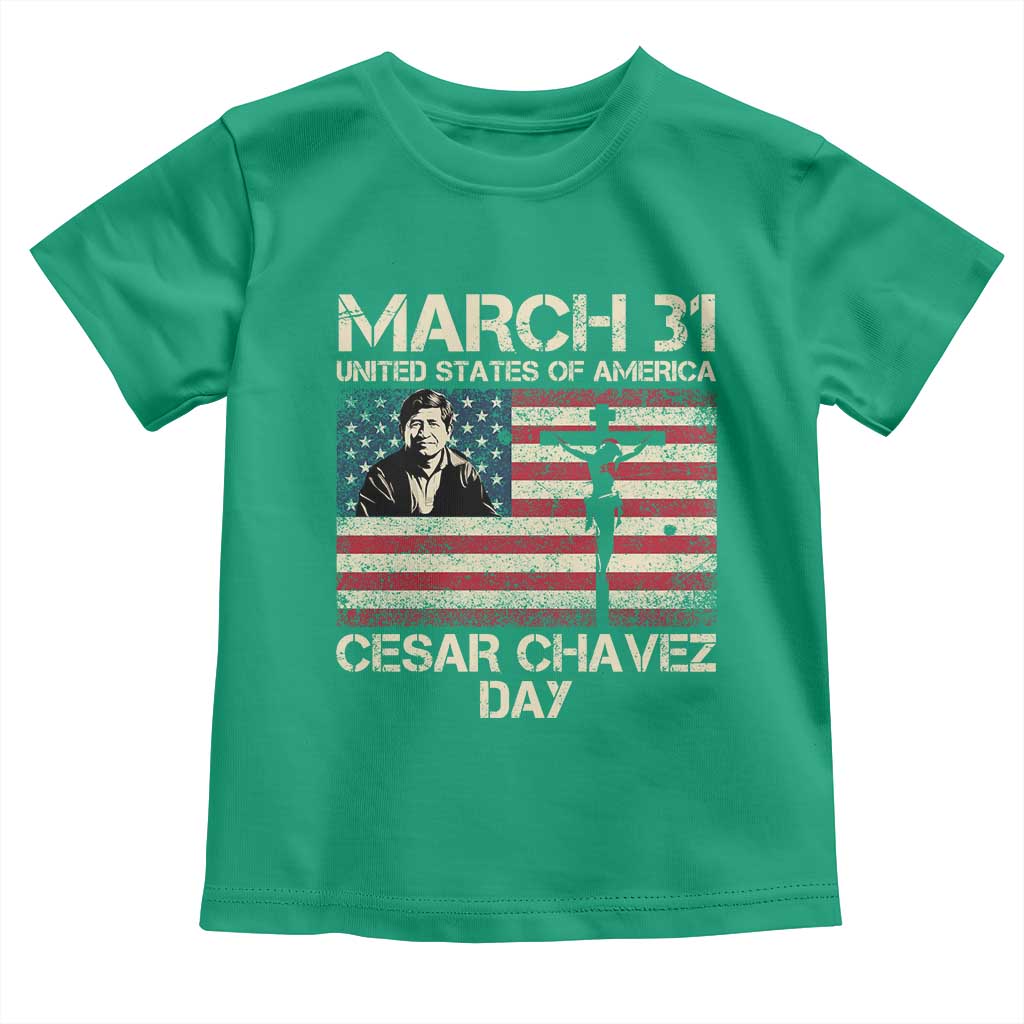 Cesar Chavez March 31 Celebration Toddler T Shirt Christian American Flag Religious TS14 Irish Green Print Your Wear