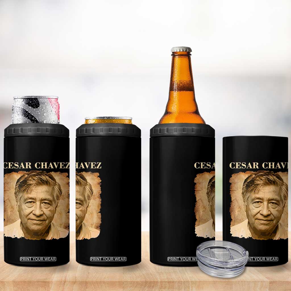 Cesar Chavez 4 in 1 Can Cooler Tumbler Mexican American Pride Latino Heritage TS14 Print Your Wear