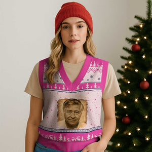 Cesar Chavez V-Neck Knit Sweater Vest Mexican American Pride Latino Heritage TS14 Hot Pink Print Your Wear