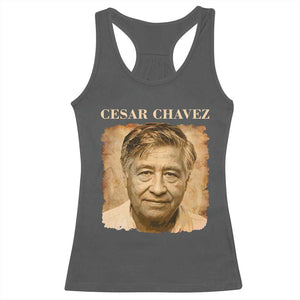 Cesar Chavez Racerback Tank Top Mexican American Pride Latino Heritage TS14 Dark Heather Print Your Wear