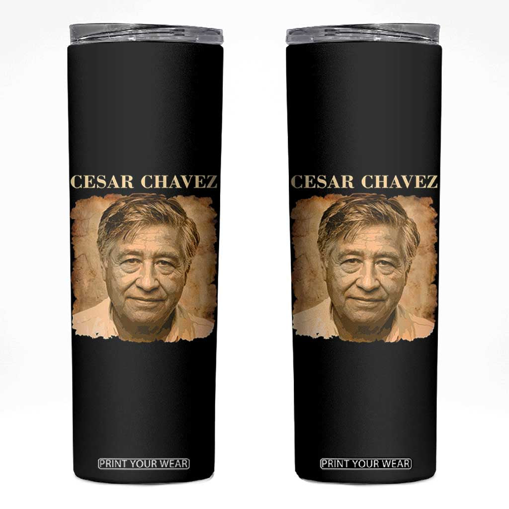 Cesar Chavez Skinny Tumbler Mexican American Pride Latino Heritage TS14 Black Print Your Wear
