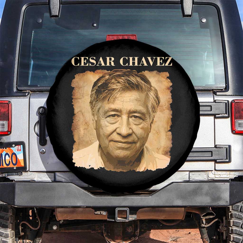 Cesar Chavez Spare Tire Cover Mexican American Pride Latino Heritage TS14 No hole Black Print Your Wear