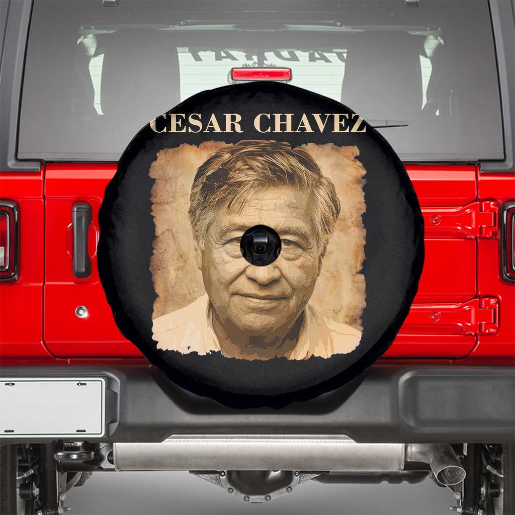 Cesar Chavez Spare Tire Cover Mexican American Pride Latino Heritage TS14 Black Print Your Wear