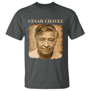 Cesar Chavez T Shirt Mexican American Pride Latino Heritage TS14 Dark Heather Print Your Wear
