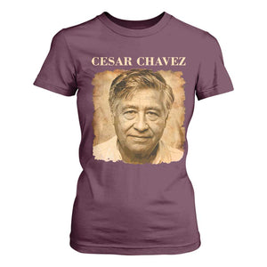 Cesar Chavez T Shirt For Women Mexican American Pride Latino Heritage TS14 Maroon Print Your Wear