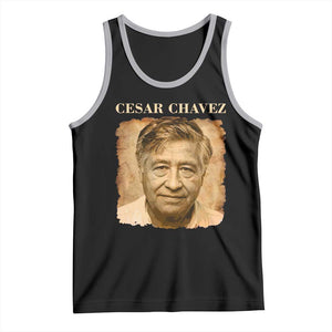 Cesar Chavez Tank Top Mexican American Pride Latino Heritage TS14 Black Athletic Heather Print Your Wear