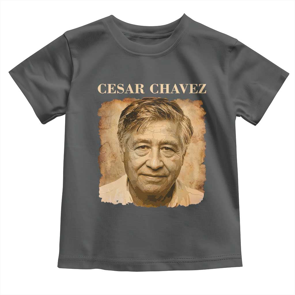 Cesar Chavez Toddler T Shirt Mexican American Pride Latino Heritage TS14 Dark Heather Print Your Wear