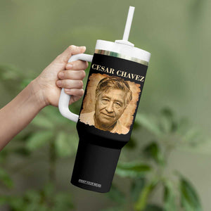 Cesar Chavez Tumbler With Handle Mexican American Pride Latino Heritage TS14 Print Your Wear