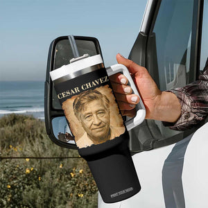 Cesar Chavez Tumbler With Handle Mexican American Pride Latino Heritage TS14 Print Your Wear
