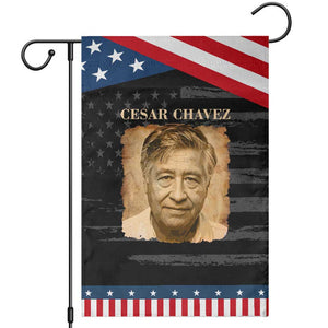 Cesar Chavez Garden Flag Mexican American Pride Latino Heritage TS14 Distressed Black Blue Print Your Wear