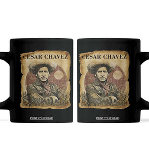 Cesar Chavez Coffee Mug Hispanic Heritage Mexican American Pride Latino TS14 Black Print Your Wear