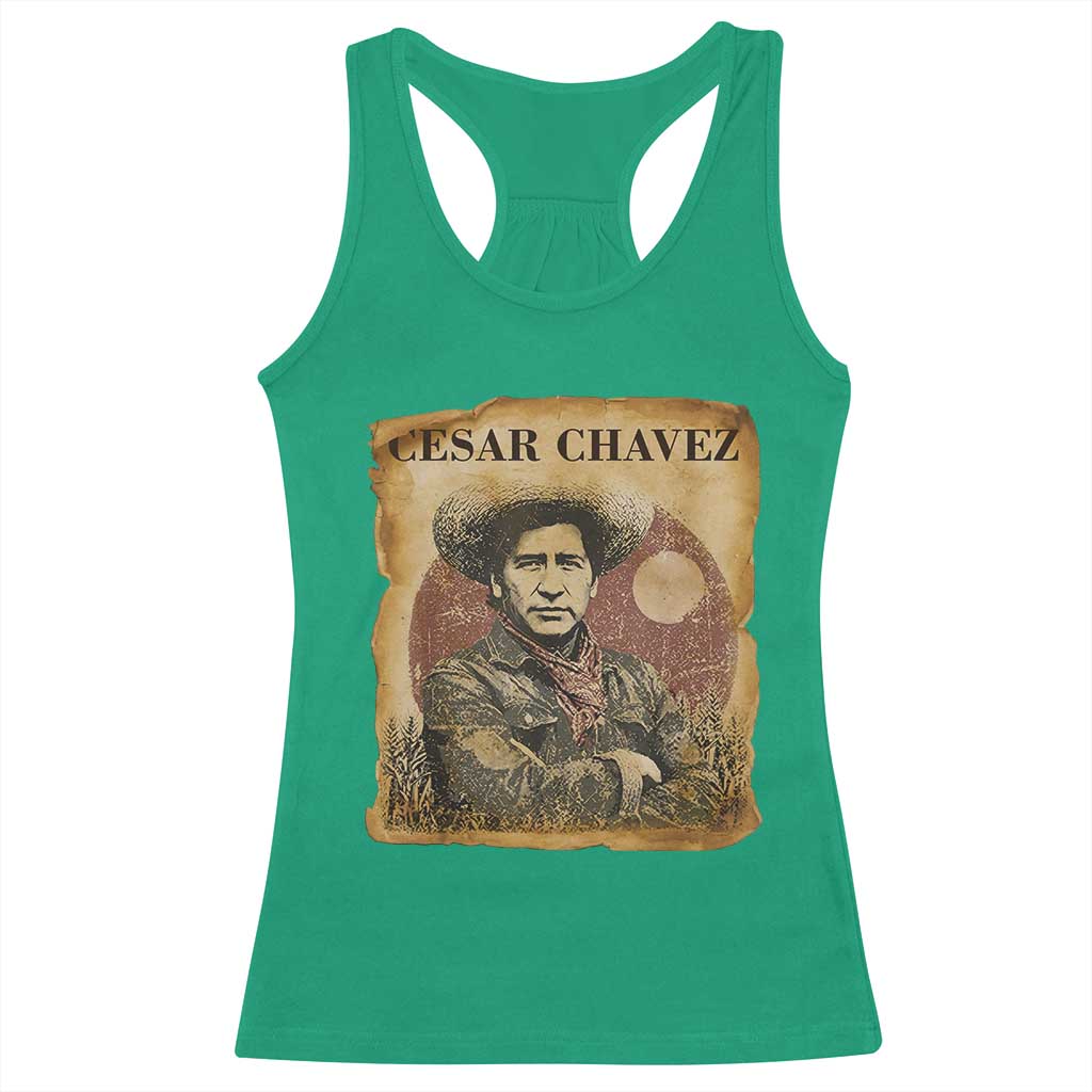 Cesar Chavez Racerback Tank Top Hispanic Heritage Mexican American Pride Latino TS14 Irish Green Print Your Wear