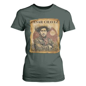 Cesar Chavez T Shirt For Women Hispanic Heritage Mexican American Pride Latino TS14 Dark Forest Green Print Your Wear